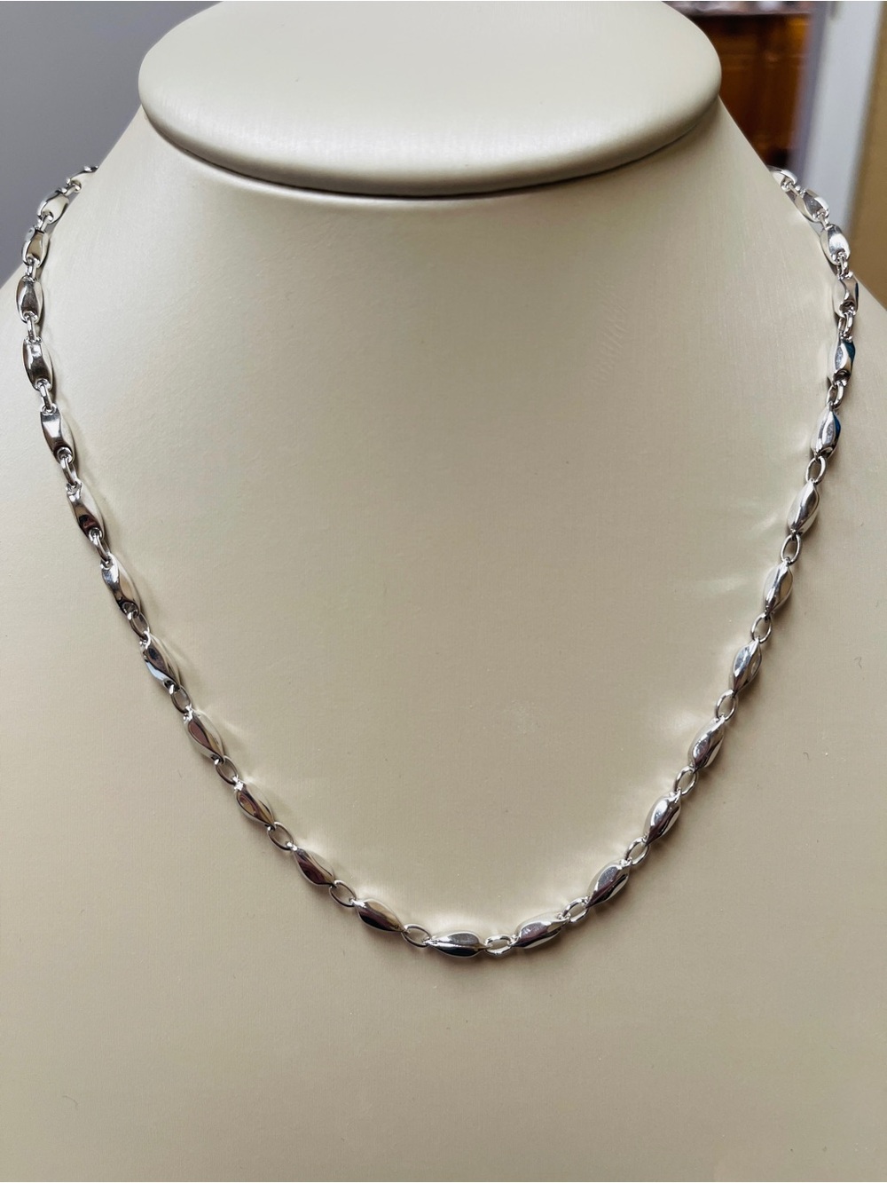 NWOT Marcello Pane Sterling Silver Polished Modern Link Necklace
